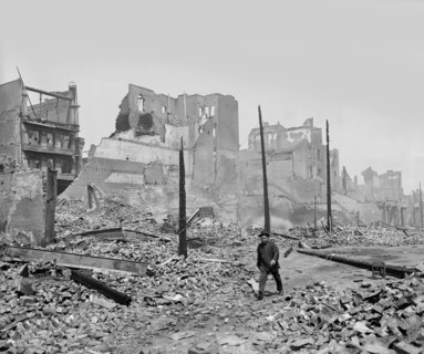 Chinatown Ruins after Earthquake, San Francisco, California, USA, Detroit Publishing Company, 1906