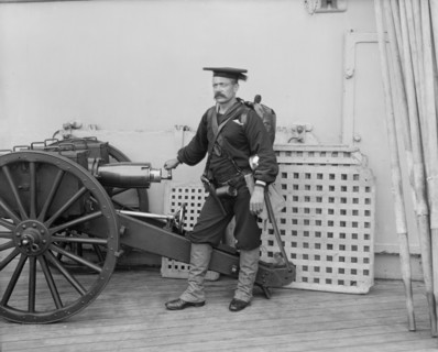 Seaman Heavy Marching Order Uniform, U.S.S. New York, Edward H. Hart for Detroit Publishing Company, 1895