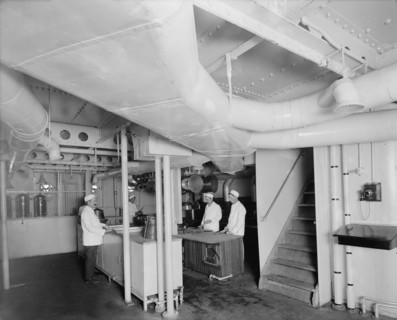 Cooks in Galley, Steamer City of Cleveland, Detroit Publishing Company, 1908