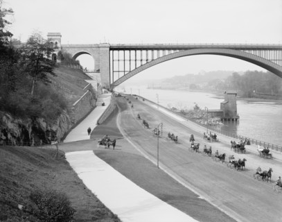 The Speedway, New York City, New York, USA, Detroit Publishing Company, 1905
