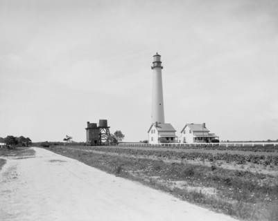 Lighthouse, Cape May, New Jersey, USA, Detroit Publishing Company, 1910
