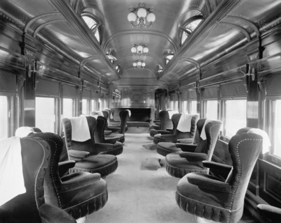 Pere Marquette Railroad Parlor Car no. 25, Interior View, USA, Detroit Publishing Company, 1910