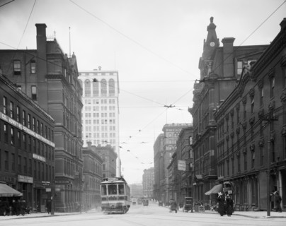 Street Scene, Griswold Street, Detroit, Michigan, USA, Detroit Publishing Company, 1905