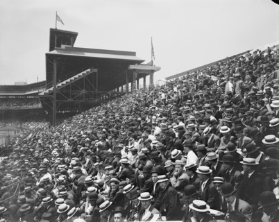Crowd in Bleachers during Baseball Game, Forbes Field, Pittsburgh, Pennsylvania, USA, Detroit Publishing Company, 1910