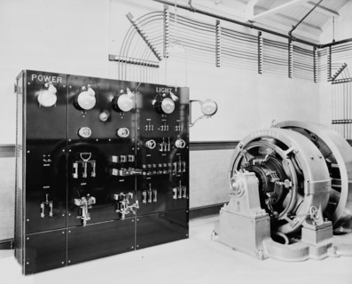 Detail of Switchboard in Dynamo Room, USA, Detroit Publishing Company, 1900