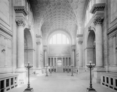 Main Waiting Room, Pennsylvania Station, New York City, New York, USA, Detroit Publishing Company, 1910