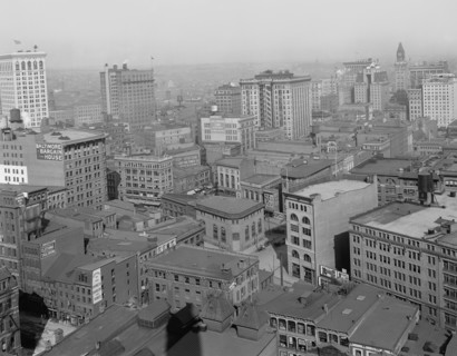 Cityscape from Emerson Tower, Baltimore, Maryland, USA, Detroit Publishing Company, 1915