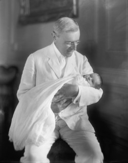 U.S. President Woodrow Wilson Holding Granddaughter, Ellen Wilson McAdoo, Portrait, Harris & Ewing, 1915