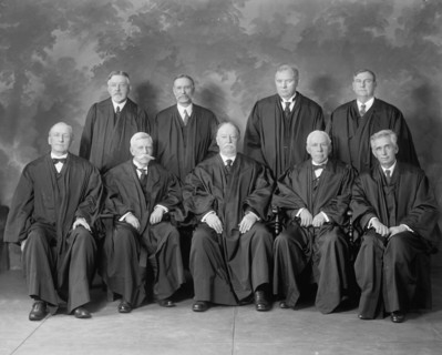 U.S. Supreme Court Justices with Chief Justice William Howard Taft (bottom row, center), Washington DC, USA, Harris & Ewing, 1925
