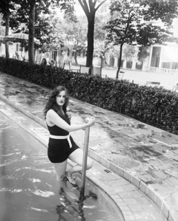 Young Woman at Swimming Pool, Chevy Chase, Maryland, USA, Harris & Ewing, 1928