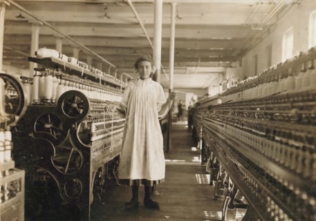 Portrait of Young Girl Working at Textile Mill, Winchendon, Massachusetts, USA, Lewis Hine, 1911