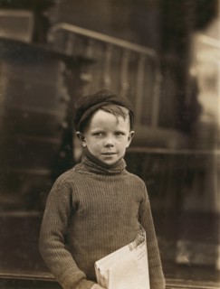 Portrait of 8-year-old Newsboy, Saint Louis, Missouri, USA, Lewis Hine, 1910