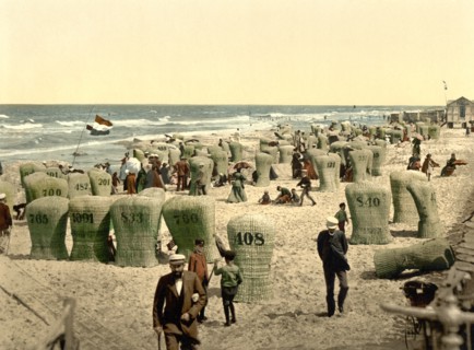Men's Bathing Place, Norderney, Germany, Photochrome Print, Detroit Publishing Company, 1900