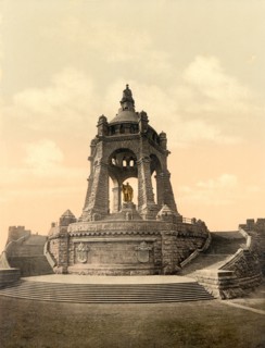 Kaiser Wilhelm Monument, Westphalia, Germany, Photochrome Print, Detroit Publishing Company, 1900