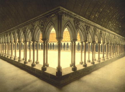 Monks' Promenade, Mont Saint-Michel, France, Photochrome Print, Detroit Publishing Company, 1900