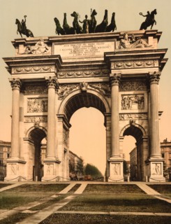 Arch of Peace, Milan, Italy, Photochrome Print, Detroit Publishing Company, 1900