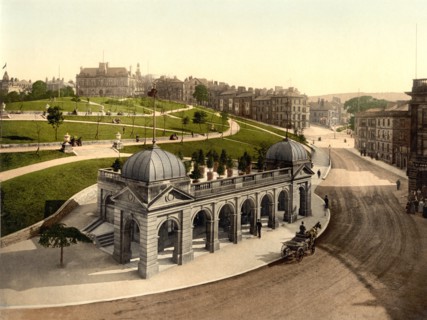 Pump Room, Buxton, Derbyshire, England, Photochrome Print, Detroit Publishing Company, 1900