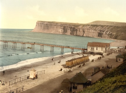 General View, Saltburn-by-the-Sea, Yorkshire, England, Photochrome Print, Detroit Publishing Company, 1900