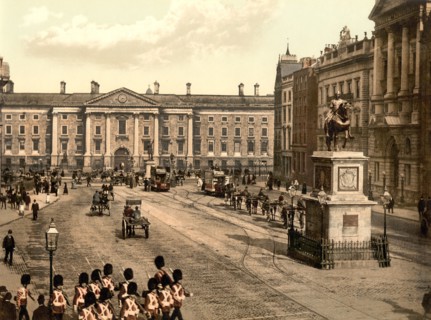 College Green, Dublin, Ireland, Photochrome Print, Detroit Publishing Company, 1900