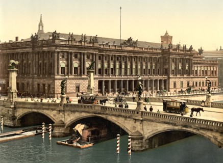 Frederick's Bridge and the Bourse, Berlin, Germany, Photochrome Print, Detroit Publishing Company, 1900