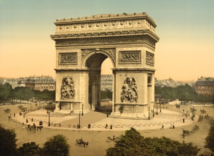 Arc de Triomphe de l'Etoile, Paris, France, Photochrome Print, Detroit Publishing Company, 1900