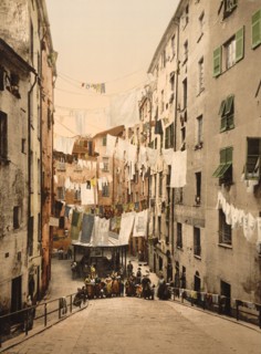 Public Laundry of St. Brigida, Genoa, Italy, Photochrome Print, Detroit Publishing Company, 1900