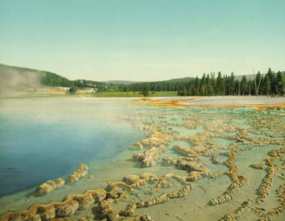 Sapphire Pool, Yellowstone National Park, Wyoming, USA, Photochrome Print, Detroit Publishing Company, 1902
