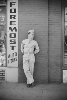 Soldier from Fort Benning on Street, Columbus, Georgia, USA, Jack Delano for Office of War Information, May 1941