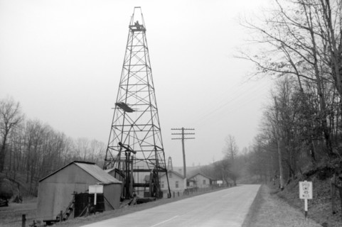 Oil Well on Highway U.S. 50, Ritchie County, West Virginia, USA, Arthur Rothstein for Farm Security Administration, February 1940