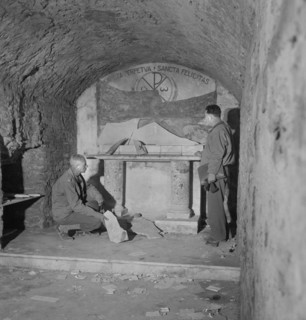 American Army Chaplains Inspecting Ruins of Roman Arena Where Christian Martyrs were Thrown to Lions, Carthage, Tunisia, Marjorie Collins for Office of War Information, June 1943