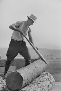 Lumber Mill Worker, Lowell, Vermont, USA, Arthur Rothstein for Farm Security Administration (FSA), September 1937