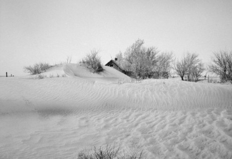 Uninhabitable Farm due to Severe Wind Erosion, Cimarron County, Oklahoma, USA, Arthur Rothstein for Farm Security Administration (FSA), April 1936