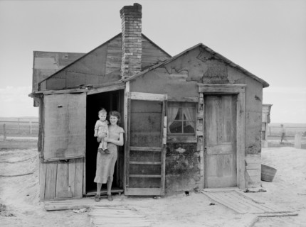 Wife and Child of Sub-Marginal Farmer, Pennington County, South Dakota, USA, Arthur Rothstein for Farm Security Administration (FSA), May 1936