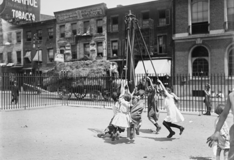 Children in Playground, New York City, New York, USA, Bain News Service, 1910