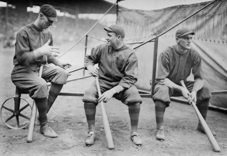 Hank Gowdy, Lefty Tyler, Joey Connolly, Major League Baseball Players, Boston Braves, Portrait, Bain News Service, 1914