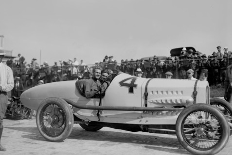 Ralph De Palma, Race Car Driver at Automobile Race, Sheepshead Bay Speedway, Long Island, New York, USA, Bain News Service, August 1917