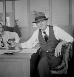 Veteran War Worker at Chrysler Corporation Dodge Army Truck Plant, Detroit, Michigan, USA, Arthur S. Siegel for Office of War Information, August 1942
