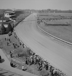 General View, Pimlico Race Track, near Baltimore, Maryland, USA, Arthur S. Siegel for Office of War Information, May 1943