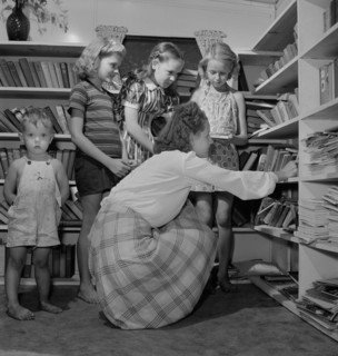 Children's Library at Glenn L. Martin Trailer Village, a Farm Security Administration (FSA) Housing Project, Middle River, Maryland, USA, John Collier for Office of War Information, August 1943
