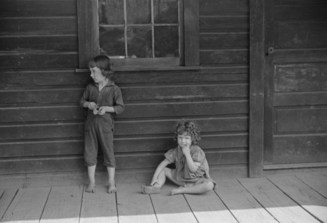 Coal Miner's Children on Porch, Jere, West Virginia, USA, Marion Post Wolcott for Farm Security Administration, September 1938