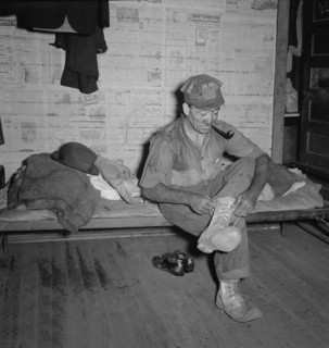 Coal Miner Smoking Pipe after Coming Home from Work, Chaplin, West Virginia, USA, Marion Post Wolcott for Farm Security Administration, September 1938