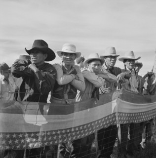 Native Americans Watching Crow Fair, Crow Agency, Montana, USA, Marion Post Wolcott for Farm Security Administration, July 1941