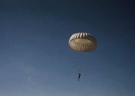 Marine Parachuting, Parris Island, South Carolina, USA, Alfred T. Palmer for Office of War Information, May 1942