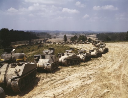M-4 Tank Line, Fort Knox, Kentucky, USA, Alfred T. Palmer for Office of War Information, June 1942