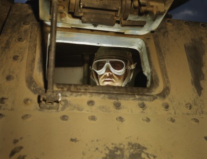 Tank Driver, Fort Knox, Kentucky, USA, Alfred T. Palmer for Office of War Information, June 1942