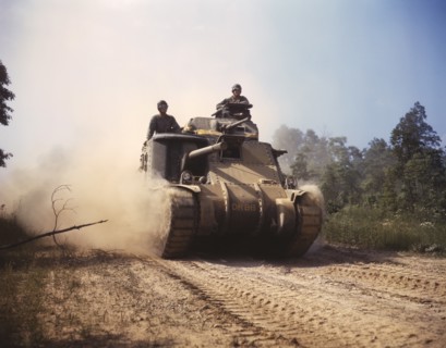 M-3 Tank in Practice Action, Fort Knox, Kentucky, Alfred T. Palmer for Office of War Information, June 1942
