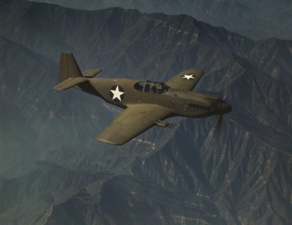 P-51 "Mustang" Fighter Plane in Flight, USA, Alfred T. Palmer for Office of War Information, October 1942