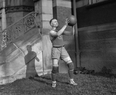 Basketball Player, Gallaudet University, Washington DC, USA, National Photo Company, 1921