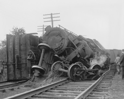 Train Wreck, Washington DC, USA, National Photo Company, 1922