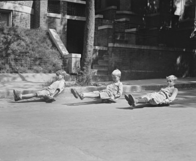 Three Boys on Scooter Skates, National Photo Company, September 1922